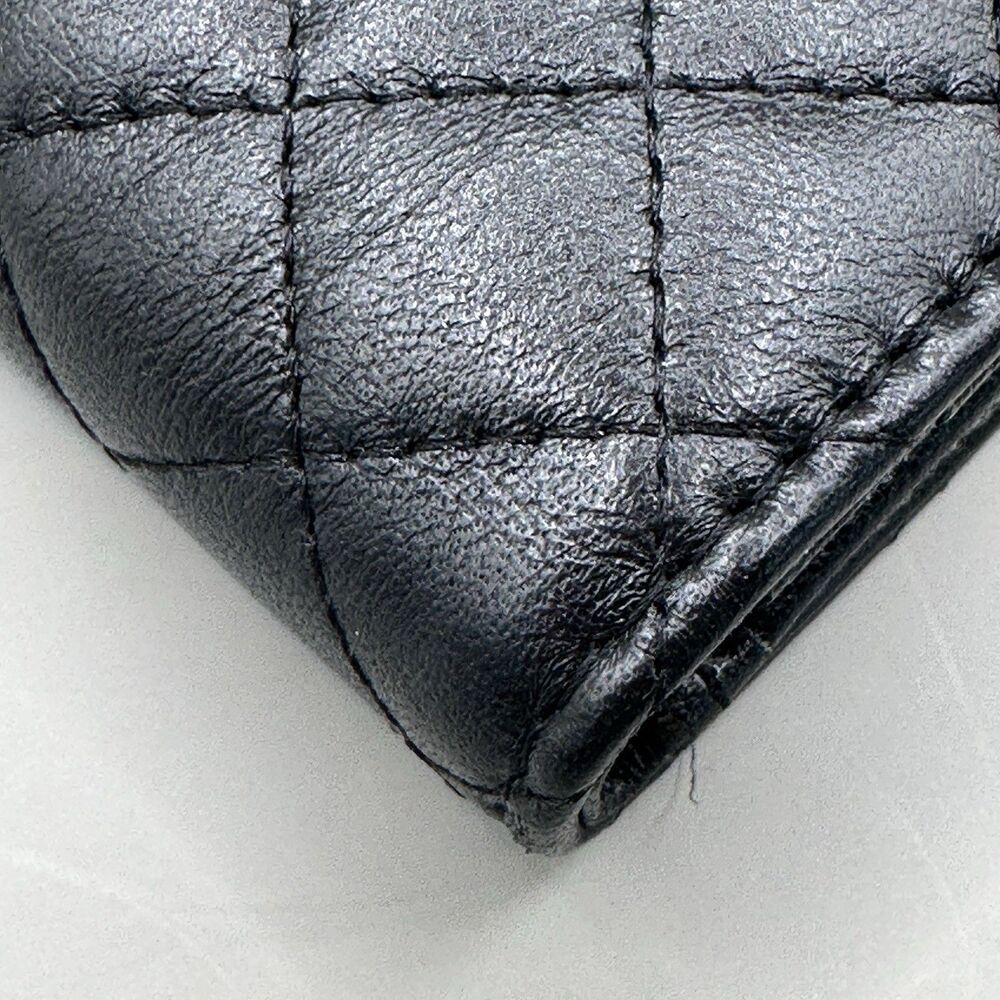 Designer wallet quilted black Etienne Aigner long clutch - Picture 8 of 11